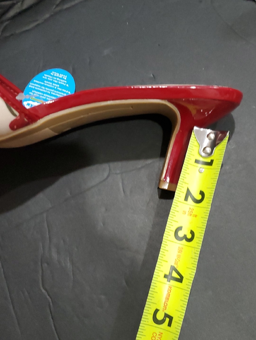 Seychelles red patent cherry print memory foam buckle strap kitten heels size 11 - Picture 11 of 13